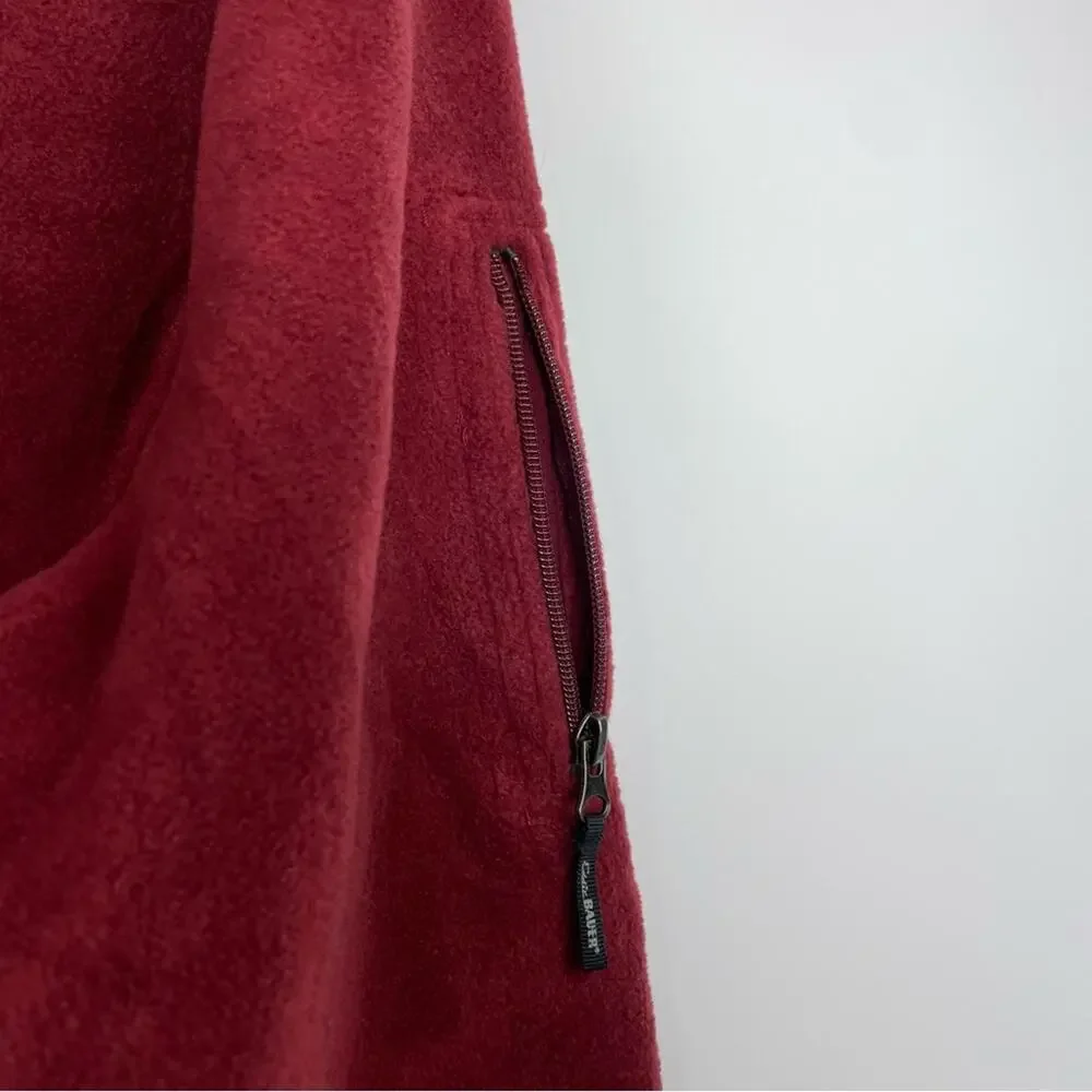 Eddie Bauer Sport Shop fleece pullover sweater crew neck maroon size Large - Picture 3 of 10